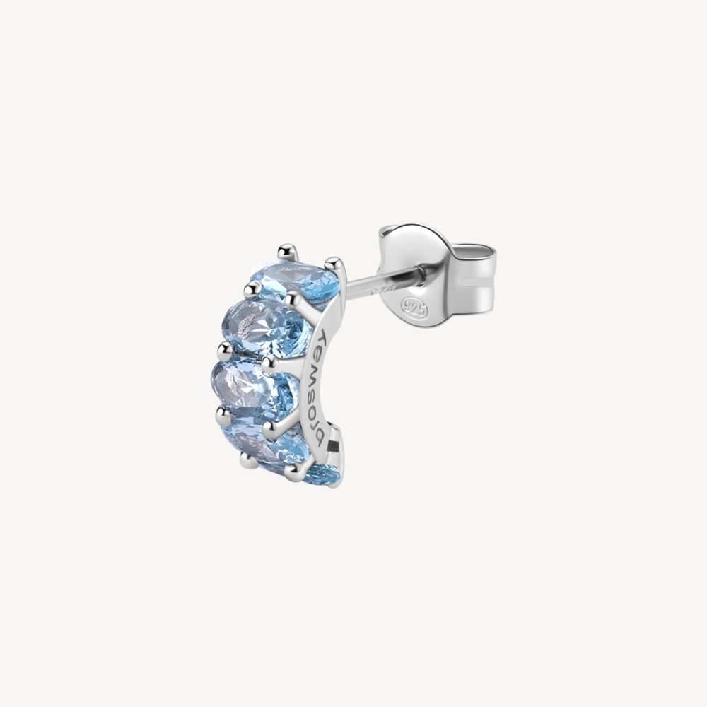 Brosway Orecchino Argento Oval Light Sapphire Fancy