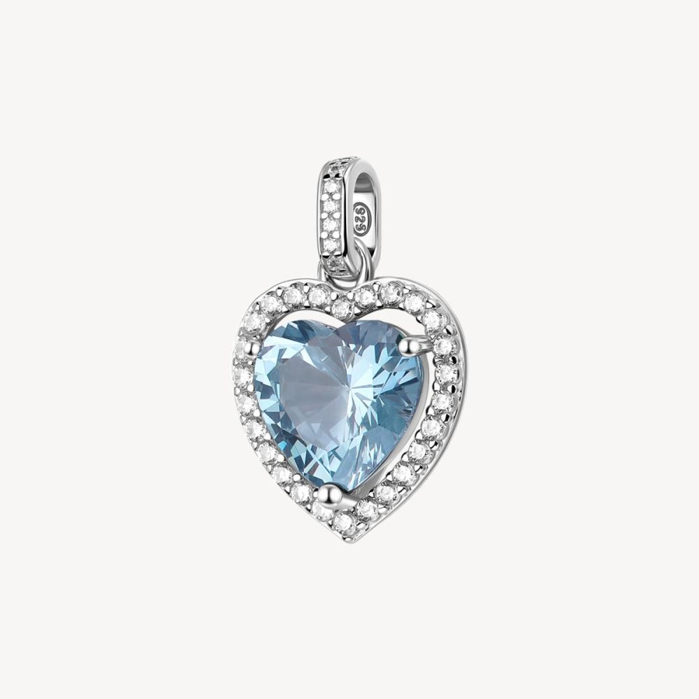 Brosway Pendente Argento Cuore Zaffiro e Zirconi Fancy