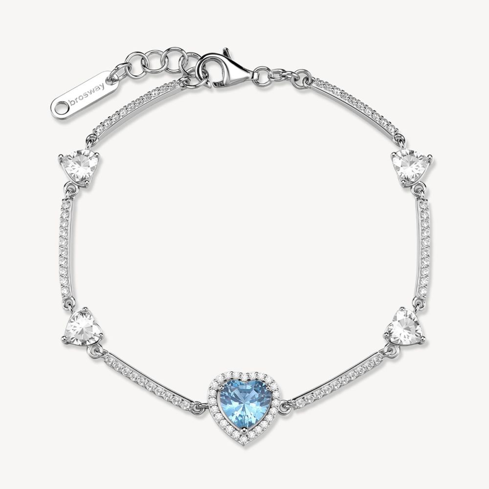 Brosway Tennis Argento Cuore Zaffiro e Bianchi Fancy