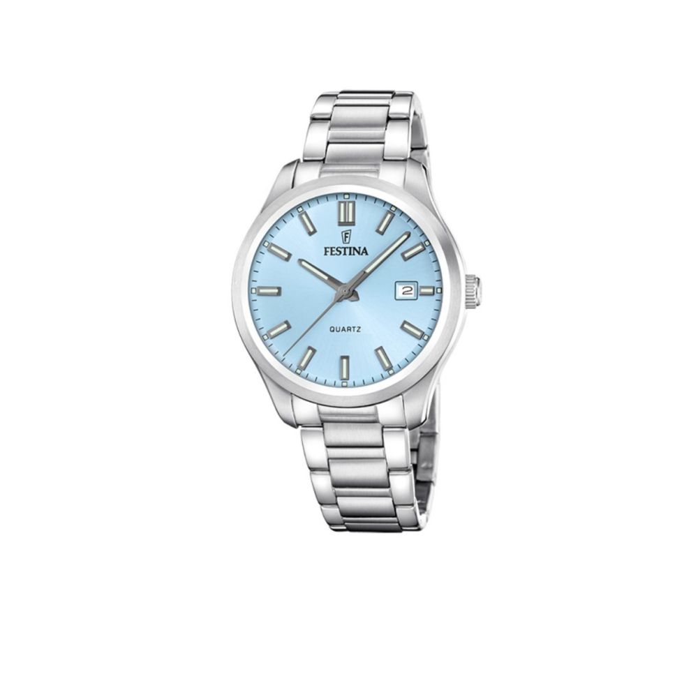 Festina Orologio Solo Tempo Acciaio Quadrante Celeste
