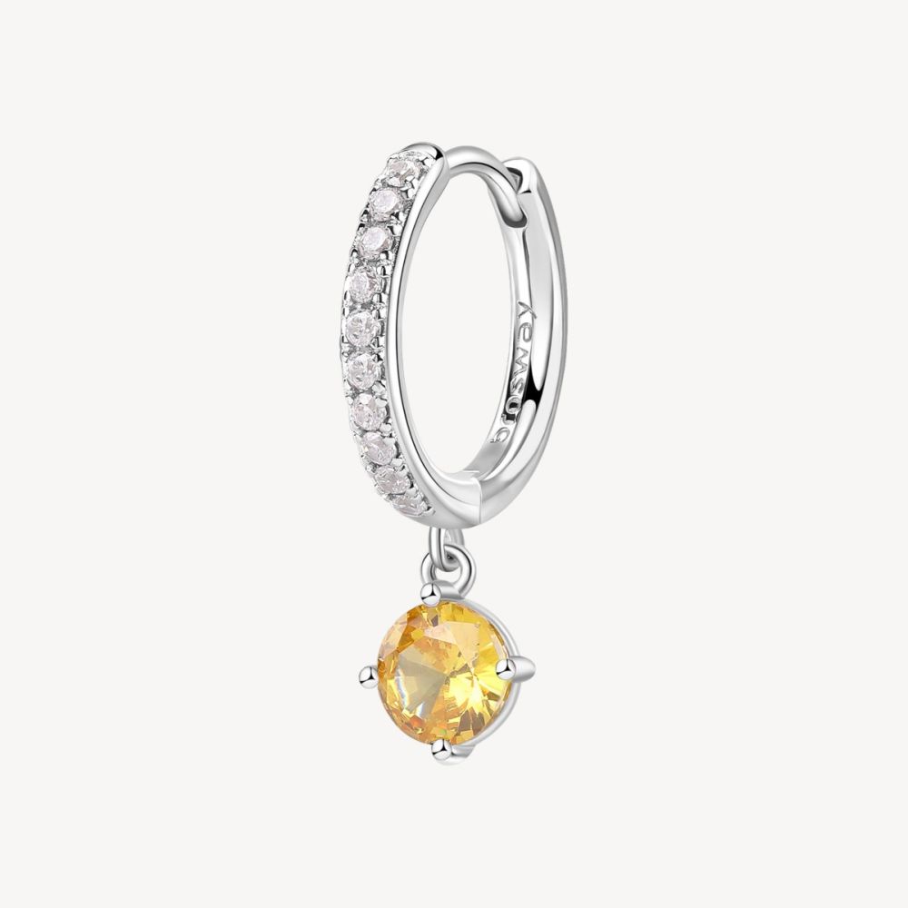 Brosway Mono Orecchino Cerchietto Argento Giallo Fancy