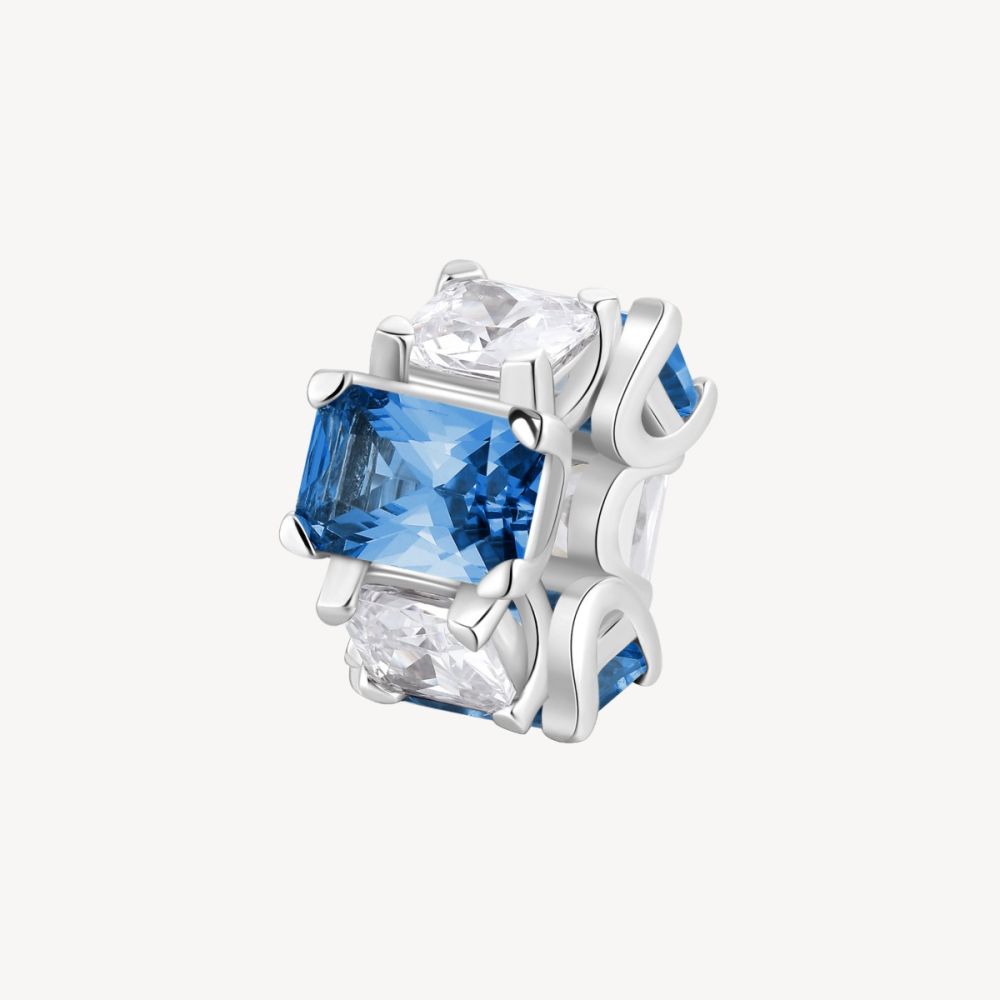 Brosway Charm Argento Square Cubic Light Sapphire Fancy