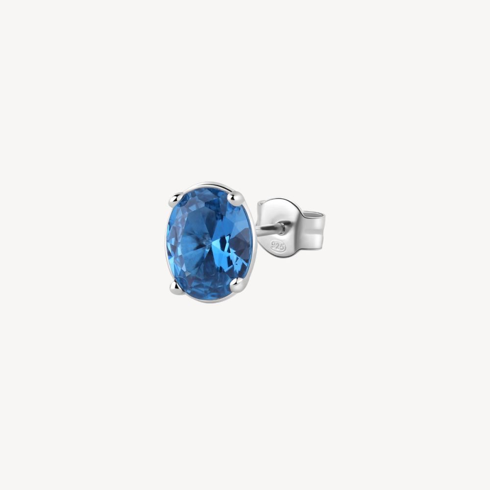 Brosway Orecchino Argento Oval Light Sapphire Fancy
