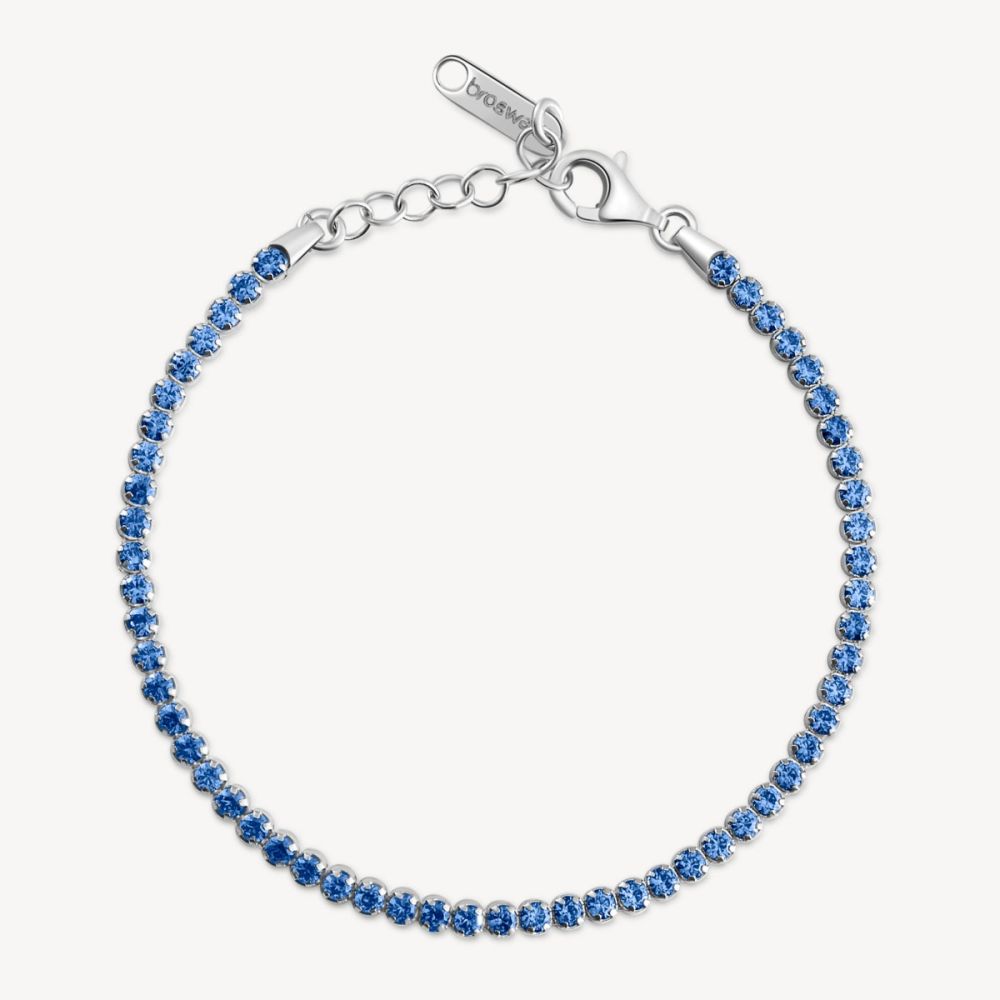 Brosway Tennis Argento Cristalli Zaffiro Fancy
