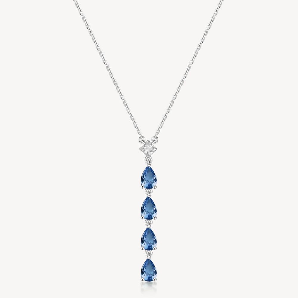 Brosway Collana Argento Cristalli Sapphire e Bianchi Fancy