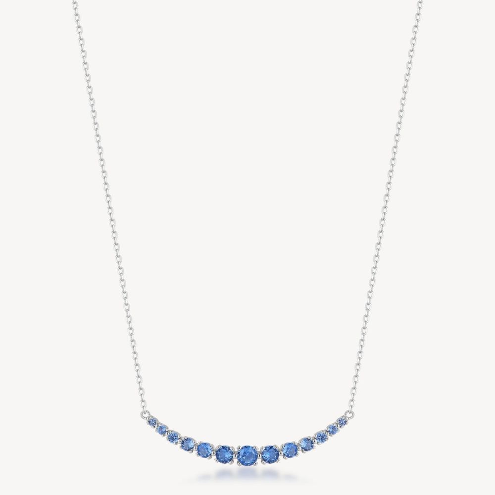 Brosway Collana Argento Zirconi Zaffiro Fancy