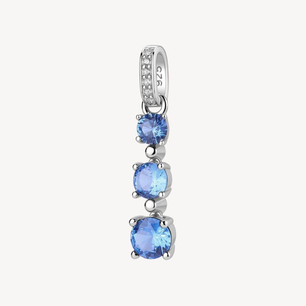 Brosway Pendente Argento Zirconi Zaffiro e Bianchi Fancy