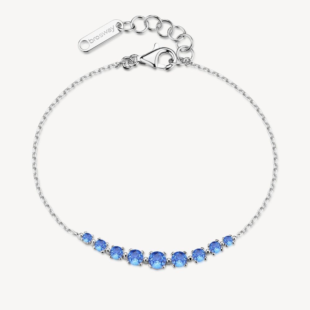 Brosway Bracciale Argento Zirconi Zaffiro Fancy