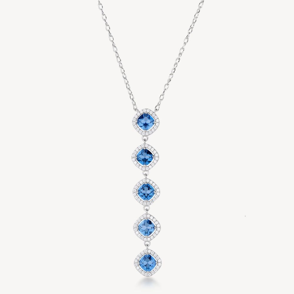 Brosway Collana Argento Zirconi Zaffiro Fancy