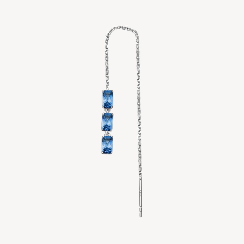 Brosway Mono Orecchino Saliscendi Argento Zaffiro Fancy