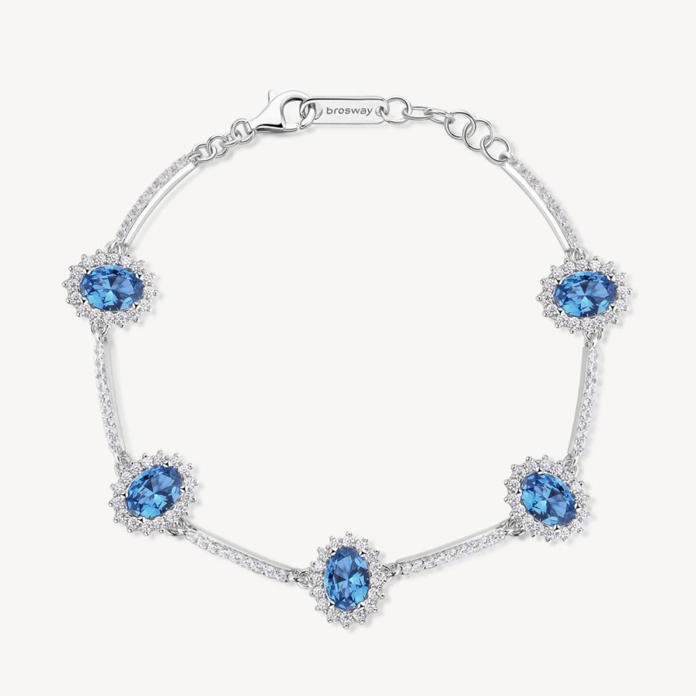 Brosway Bracciale Argento Cristalli Sapphire Fancy