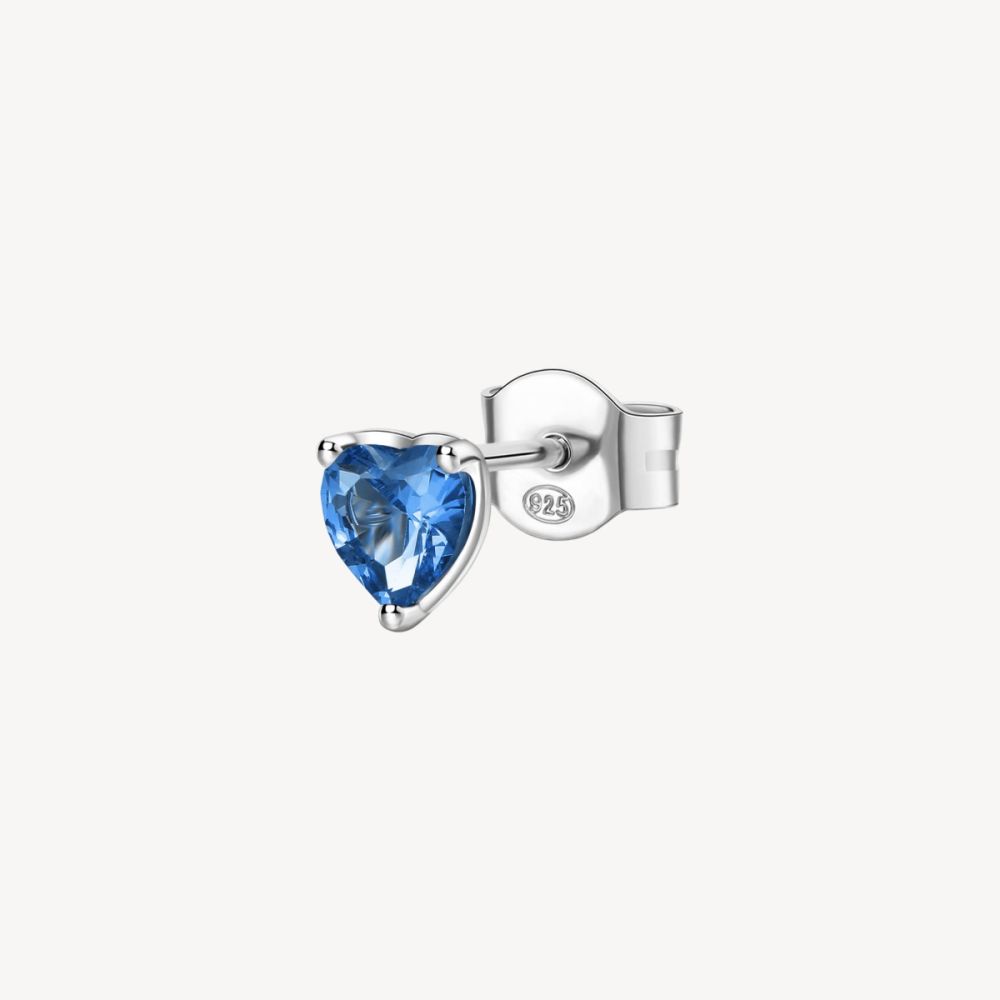 Brosway Mono Orecchino Argento Cuore Sapphire Fancy