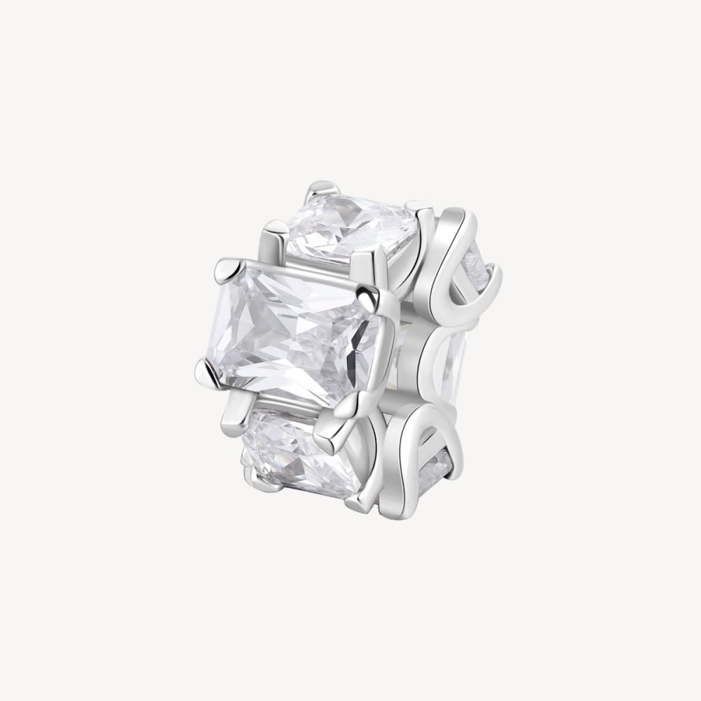 Brosway Charm Argento Square e Baguette White Fancy