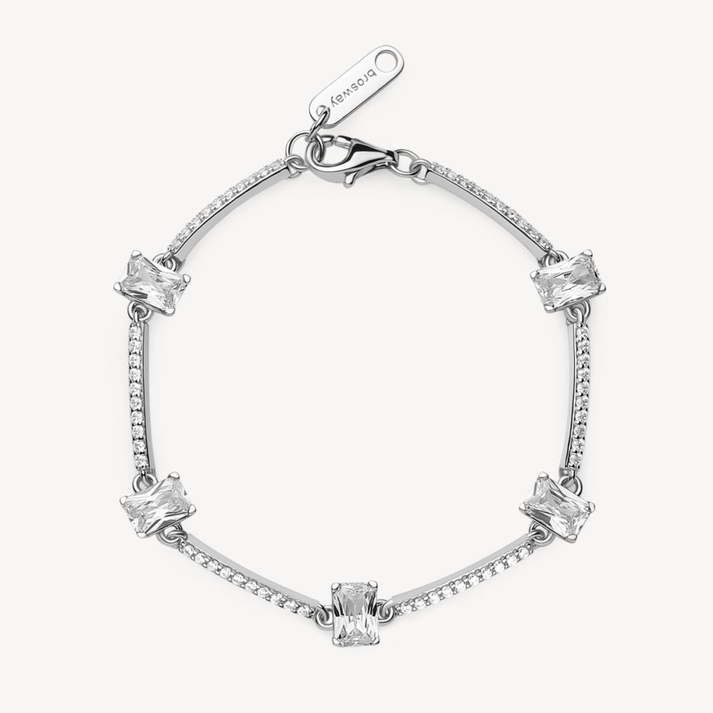 Brosway Bracciale Argento Baguette Cubic White Fancy