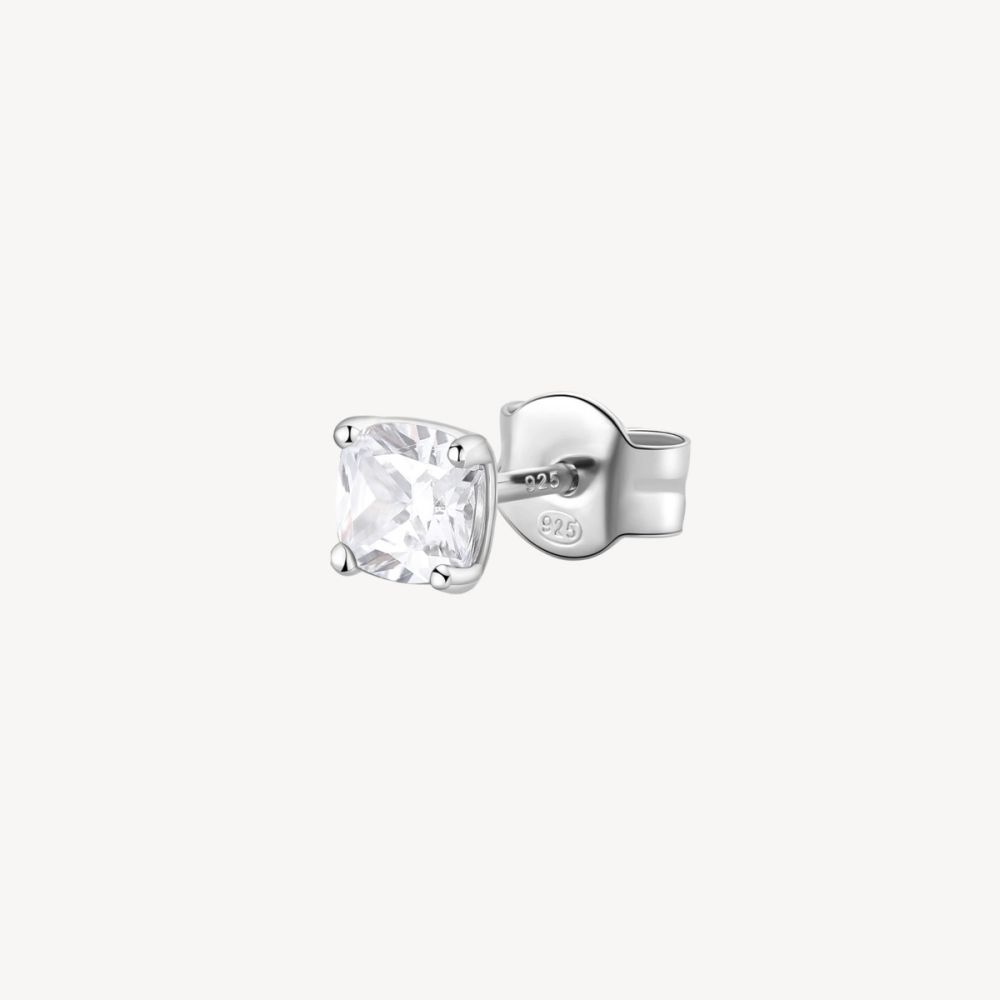 Brosway Orecchino Argento Cushion Cubic White Fancy
