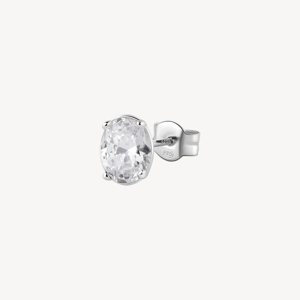 Brosway Orecchino Argento Oval Cubic White Fancy
