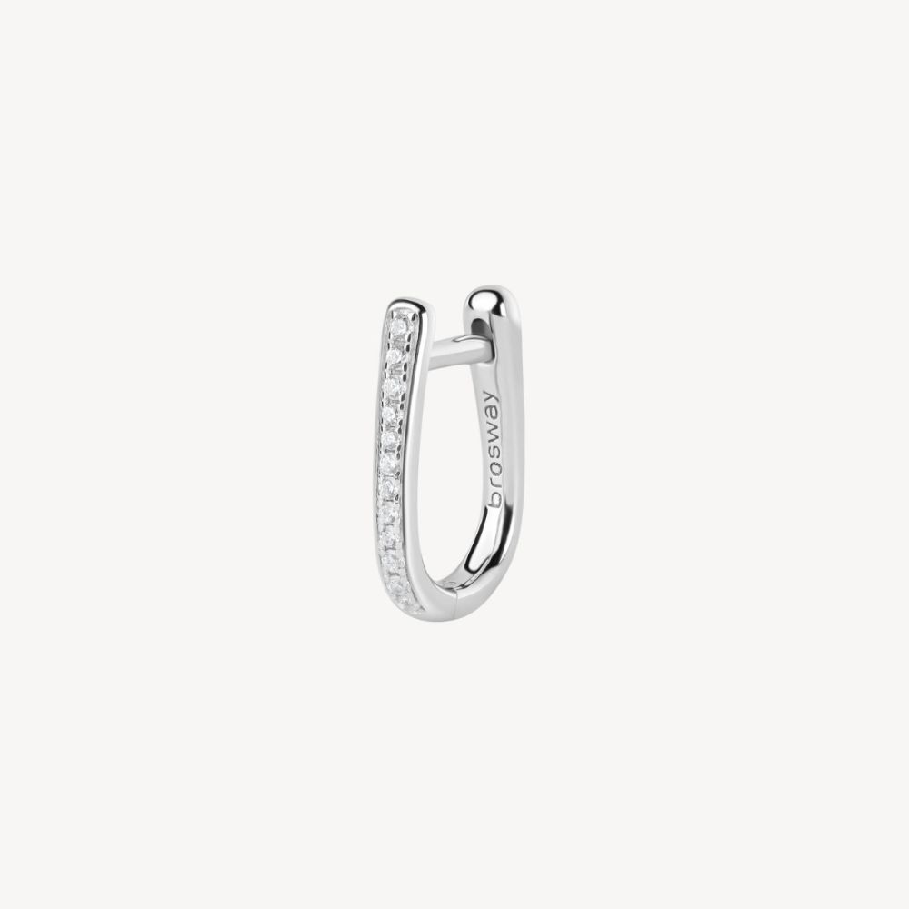 Brosway Orecchino a U Argento Cubic White Fancy