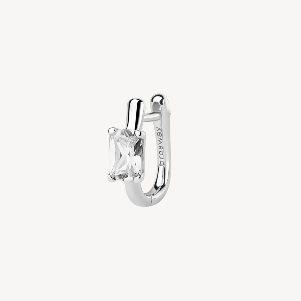 Brosway Orecchino a U Argento Baguette Cubic White Fancy