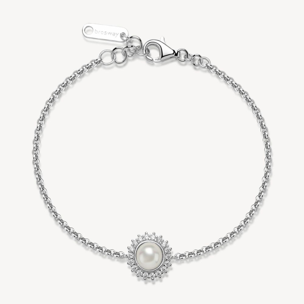 Brosway Bracciale Argento Perla e Zirconi Fancy