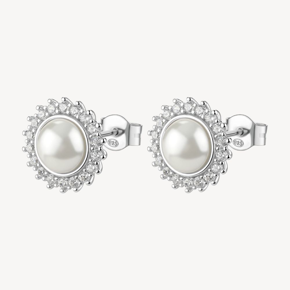 Brosway Orecchini Argento Perla e Cristalli Fancy