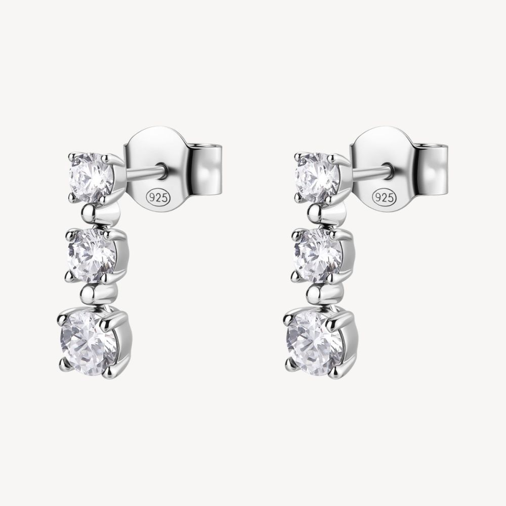 Brosway Orecchini Argento Zirconi Bianchi Fancy