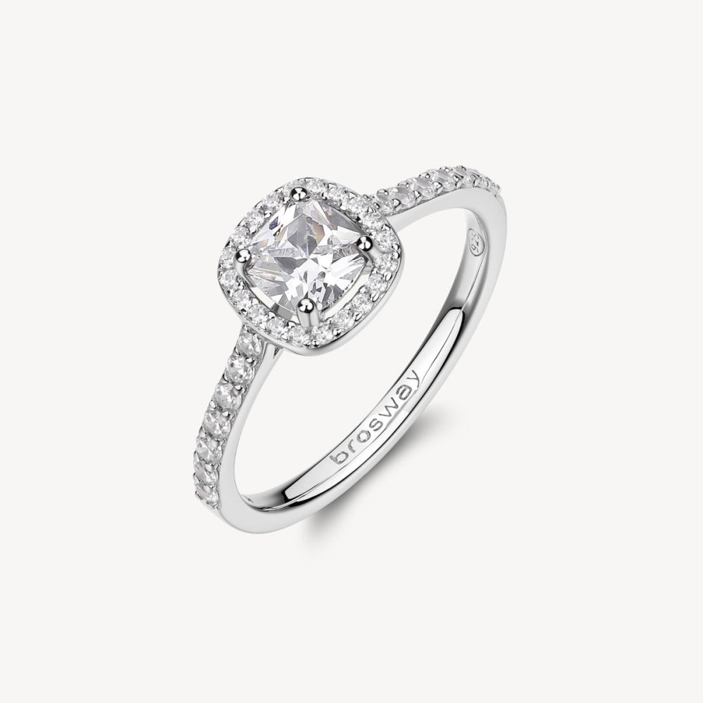 Brosway Anello Argento Zirconi Bianchi Fancy