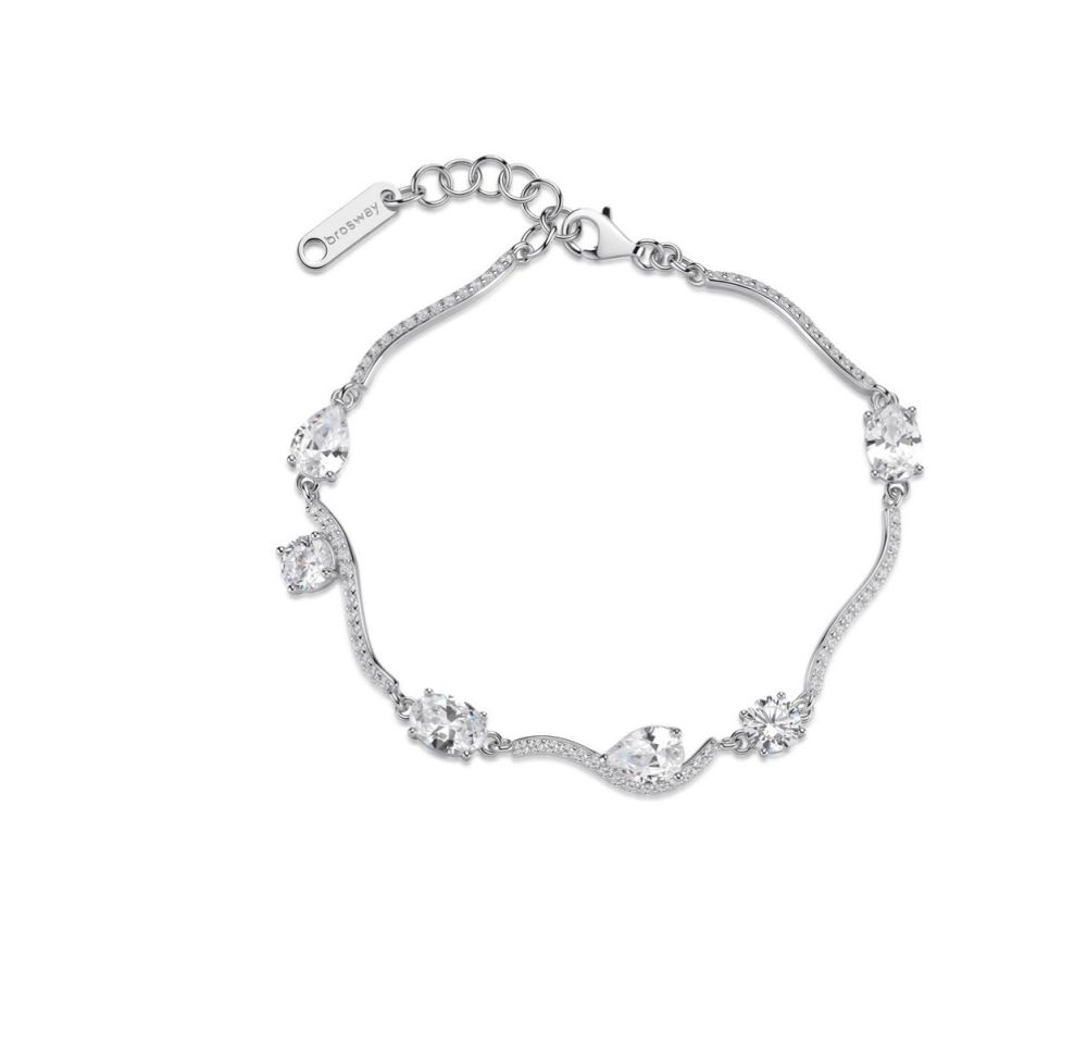 Brosway Bracciale Argento Cristalli e Zirconi Bianchi Fancy