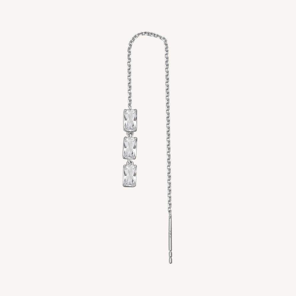 Brosway Mono Orecchino Saliscendi Argento Bianco Fancy