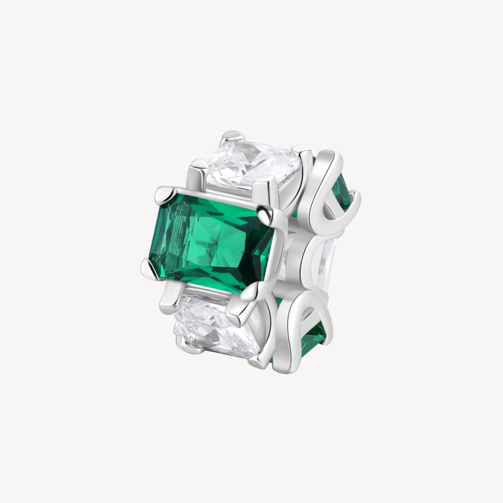 Brosway Charm Argento Square Cubic Emerald Fancy