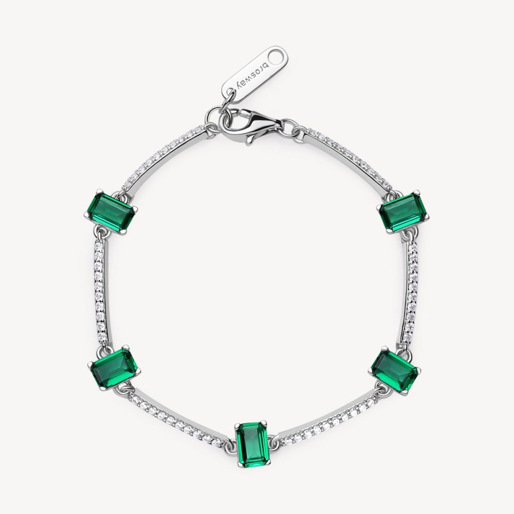 Brosway Bracciale Argento Baguette Cubic Emerald Fancy