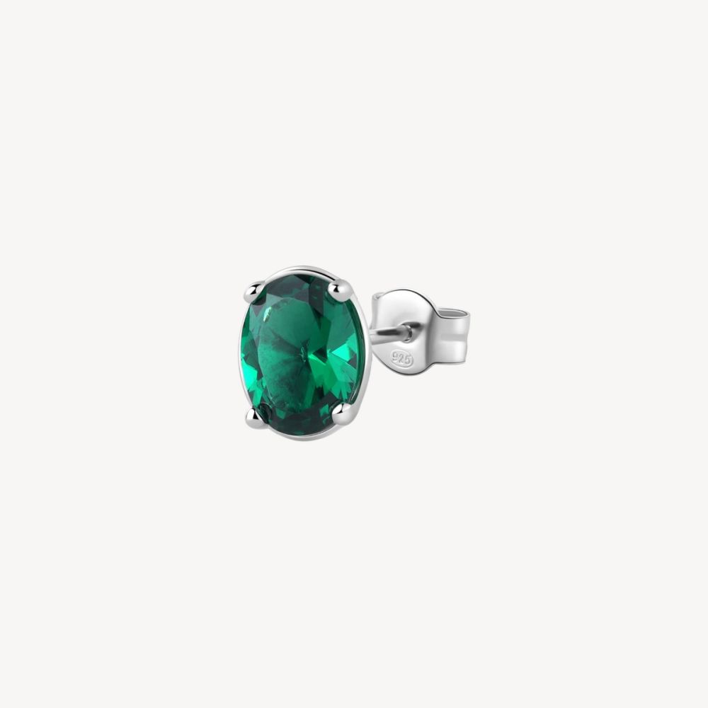 Brosway Orecchino Argento Oval Light Emerald Fancy