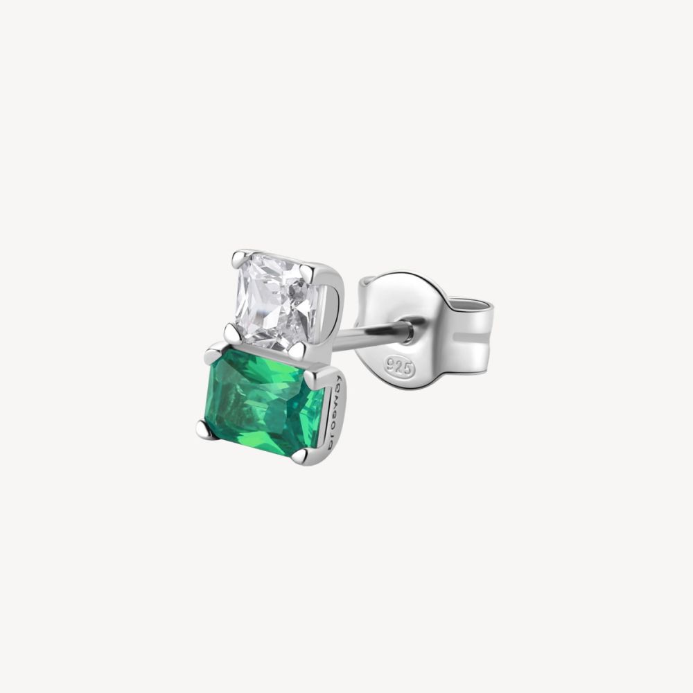Brosway Orecchino Argento Baguette Emerald Fancy