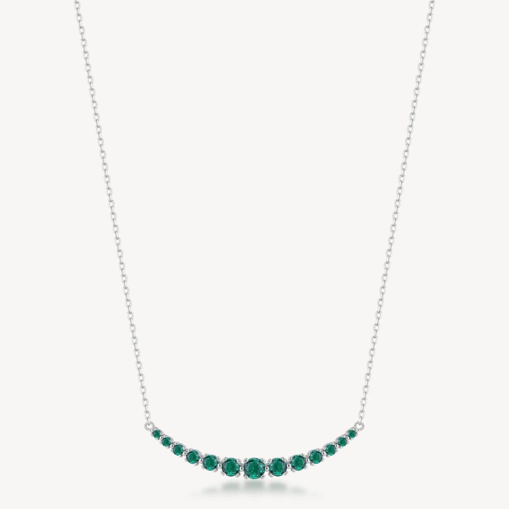 Brosway Collana Argento Zirconi Smeraldo Fancy