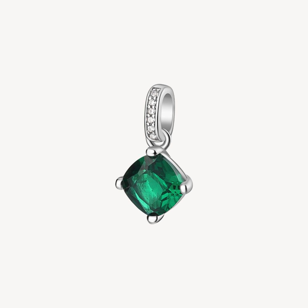 Brosway Pendente Argento Cubic Zirconi Bianchi e Verde Fancy