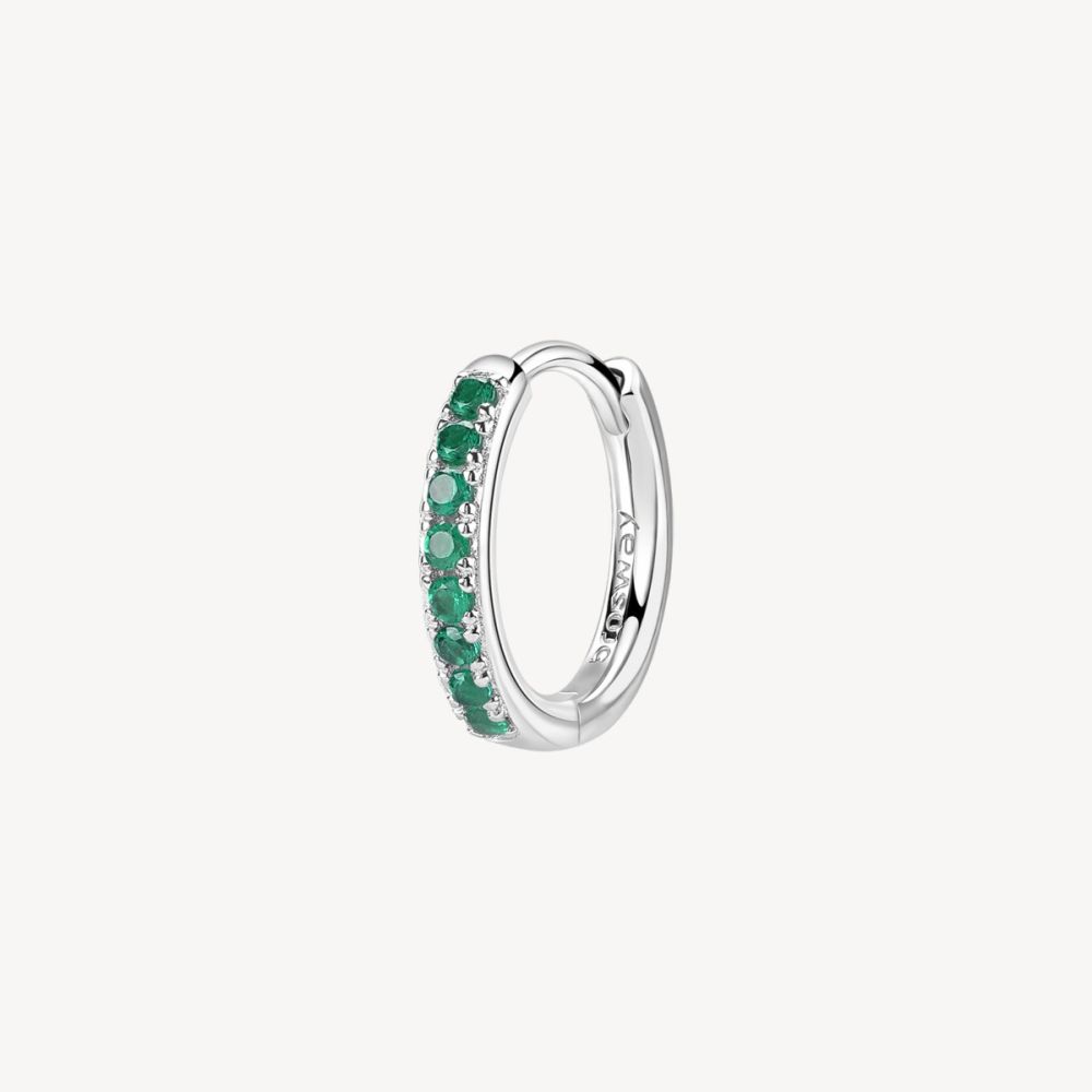 Brosway Mono Orecchino Cerchietto Argento Verde Fancy