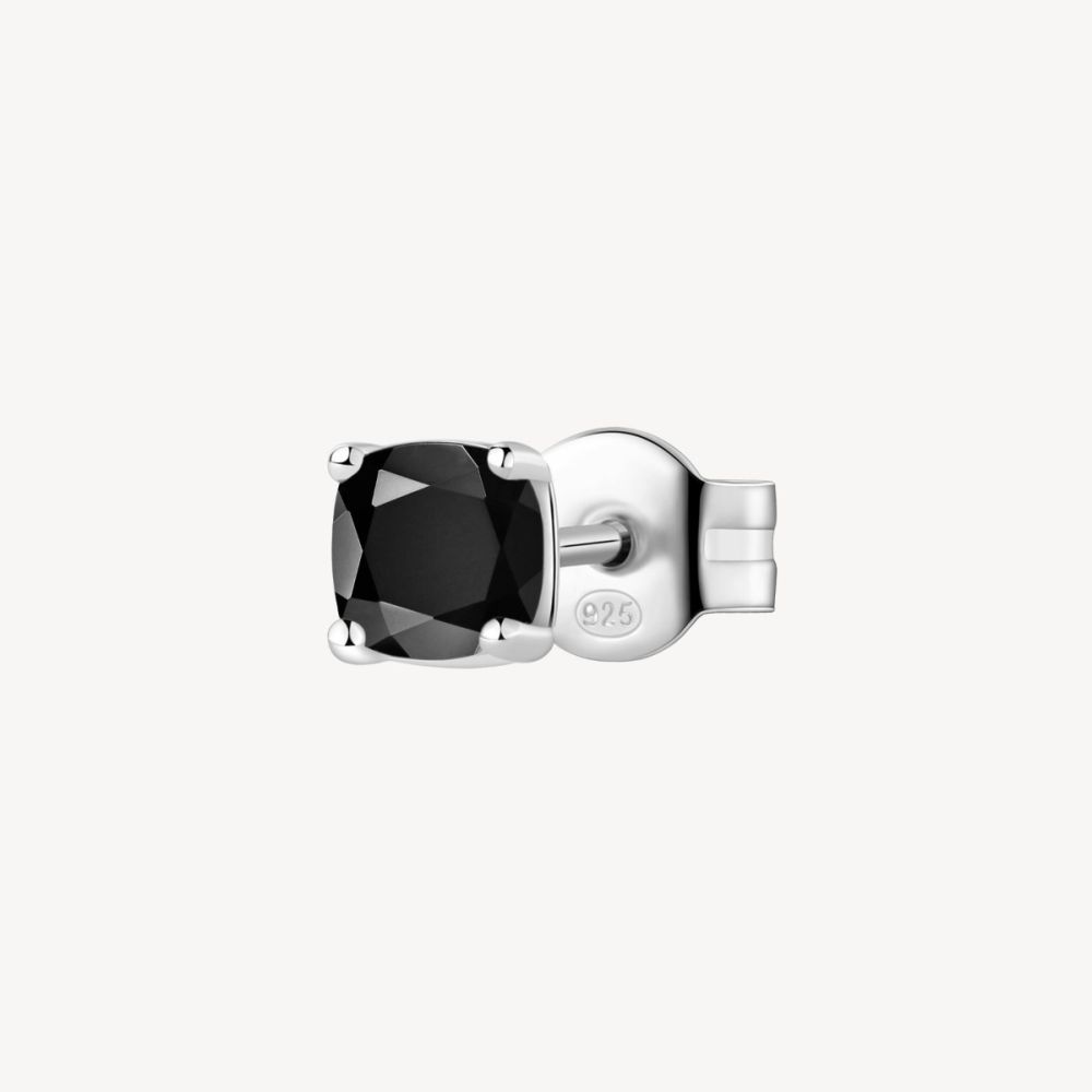 Brosway Orecchino Argento Cushion Cubic Neri Fancy