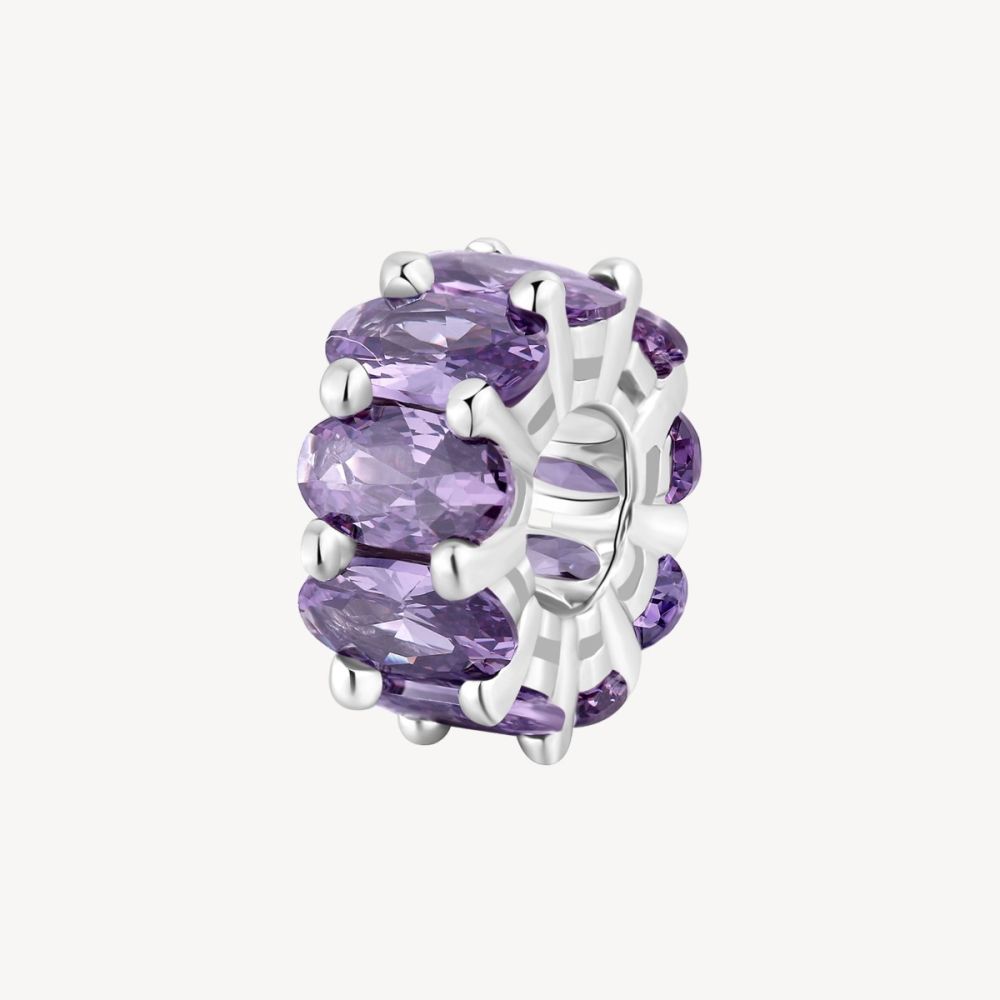 Brosway Charm Argento Oval Cubic Amethyst Fancy