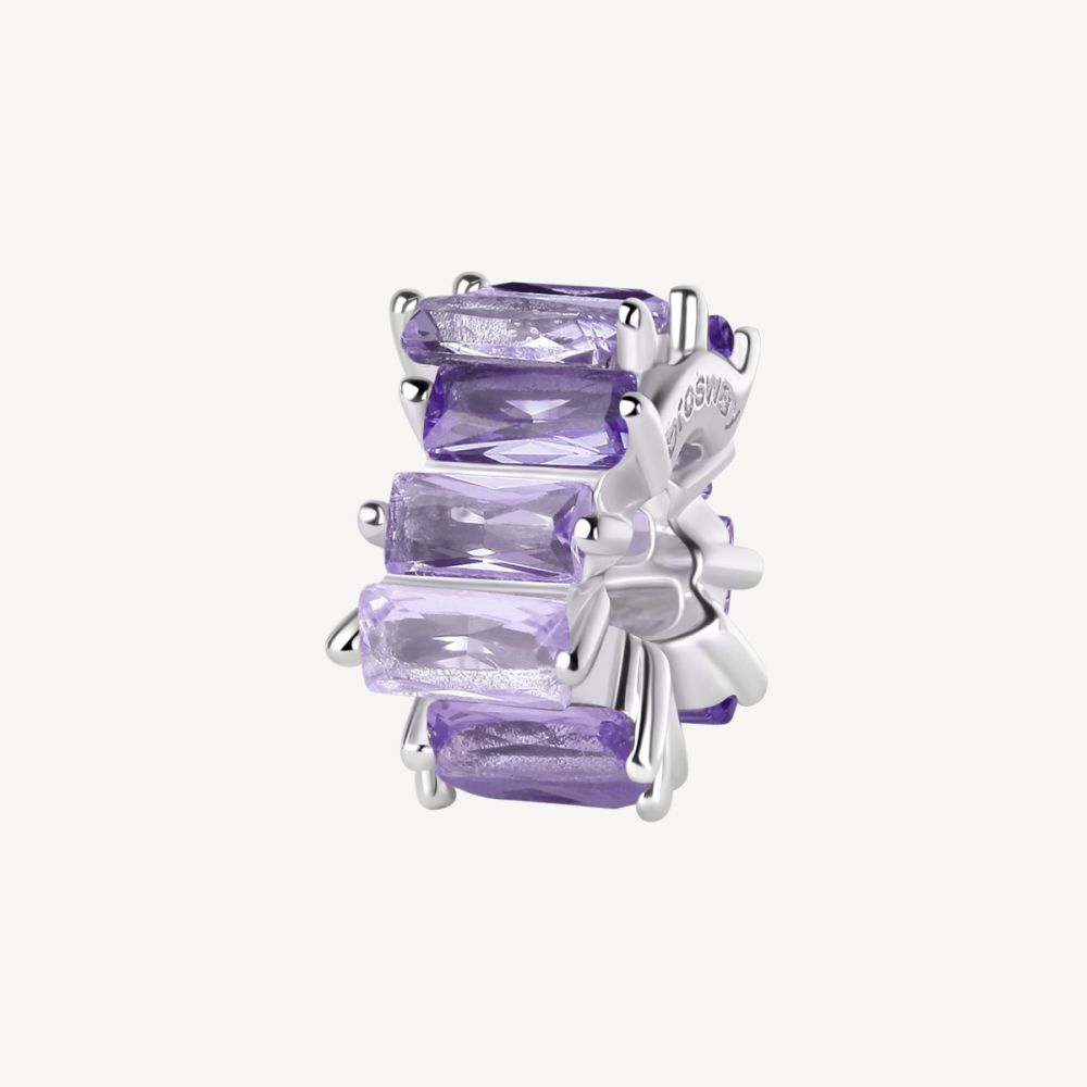 Brosway Charm Argento Baguette Cubic Amethyst Fancy