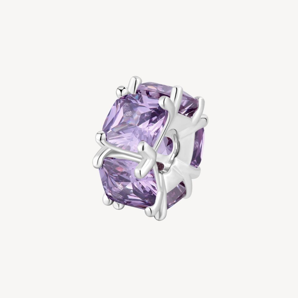 Brosway Charm Argento Cushion Cubic Amethyst Fancy