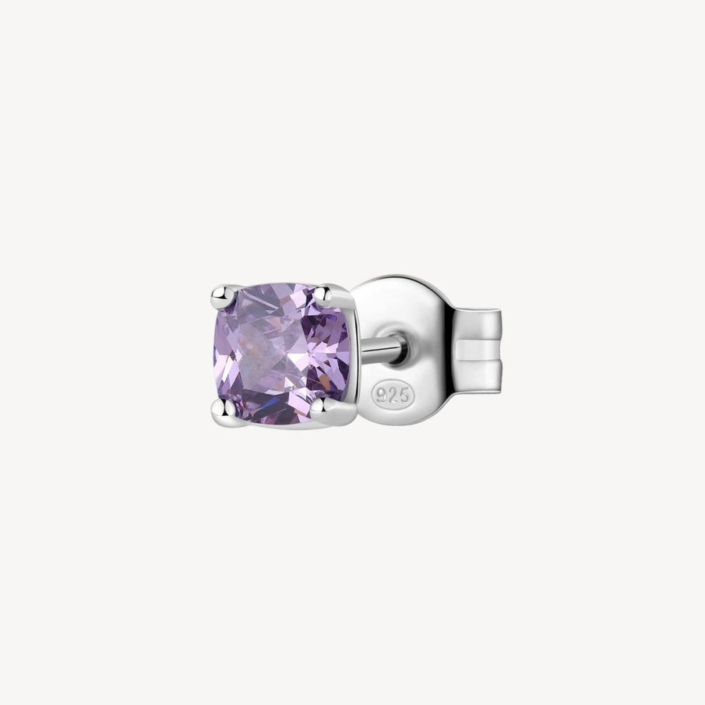 Brosway Orecchino Argento Cushion Cubic Amethyst Fancy
