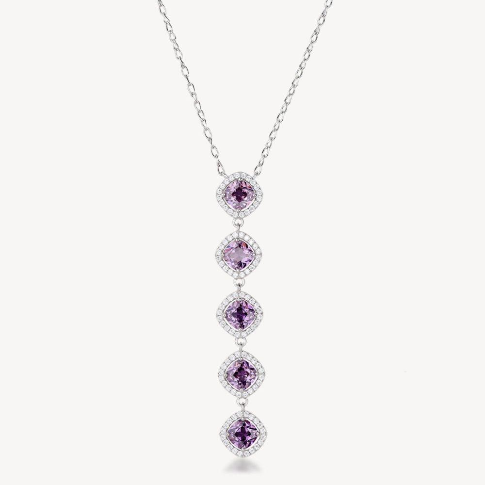 Brosway Collana Argento Zirconi Ametista Fancy