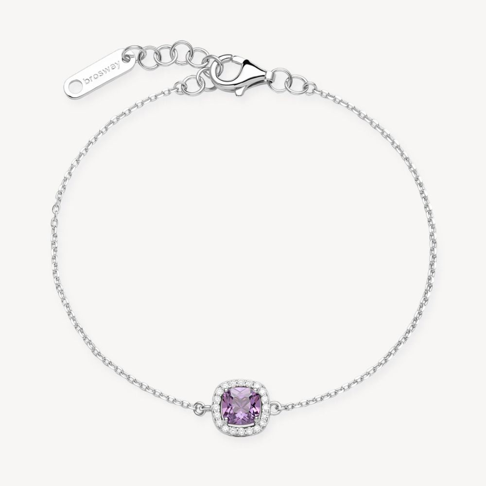 Brosway Bracciale Argento Zircone Ametista Fancy