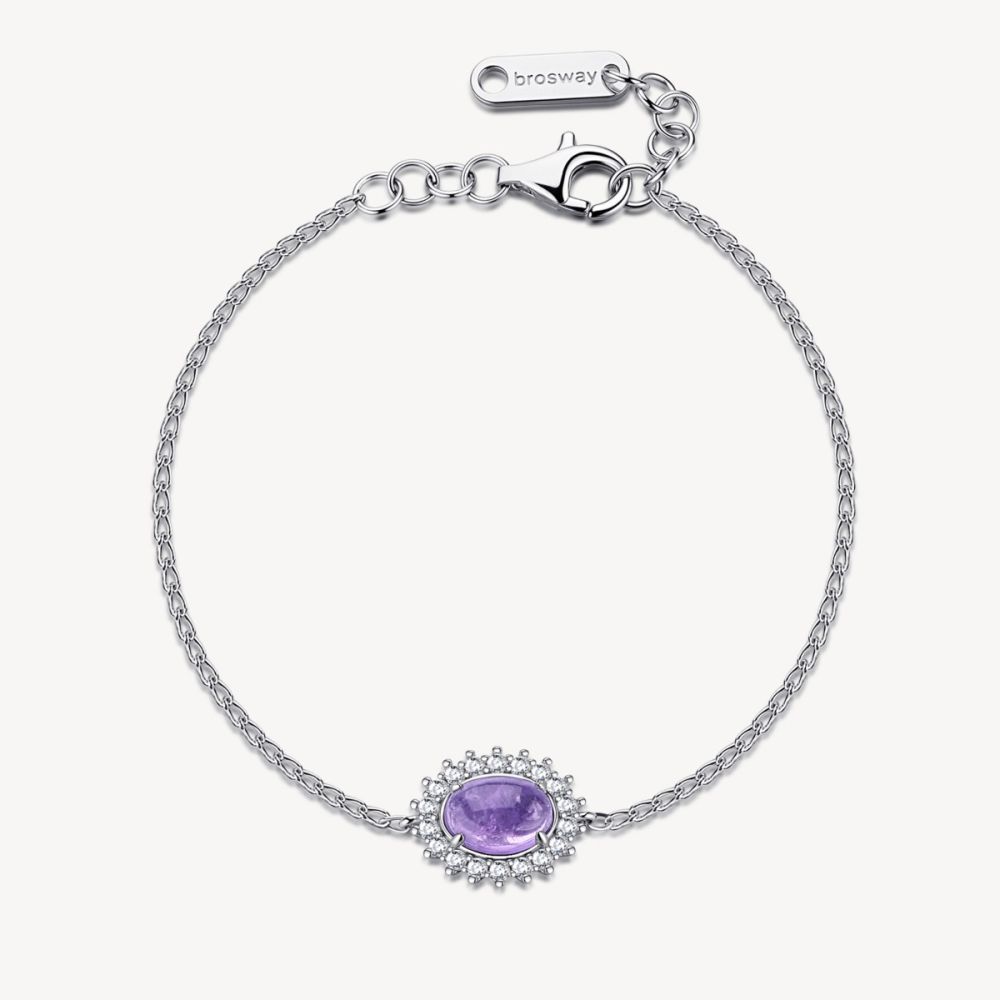Brosway Bracciale Argento Zircone Ametista Fancy