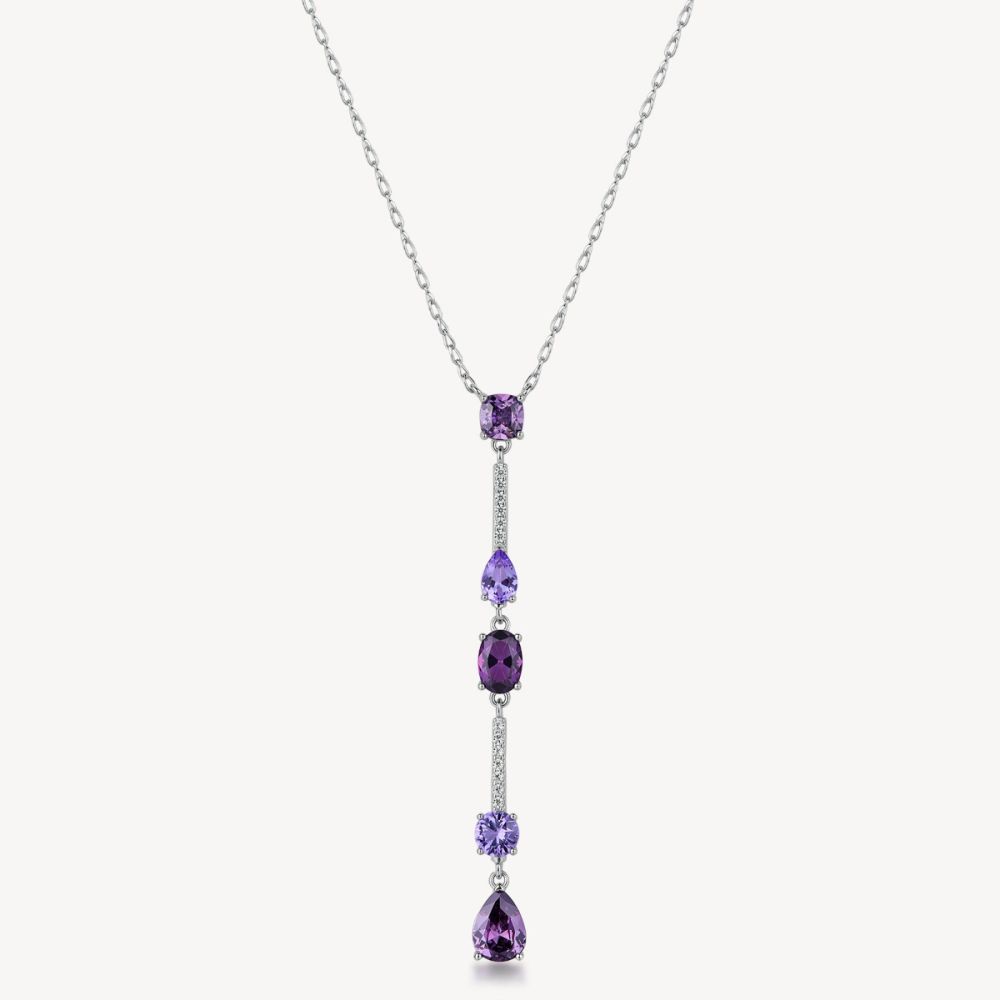Brosway Collana Argento Zirconi Ametista e Bianchi Fancy