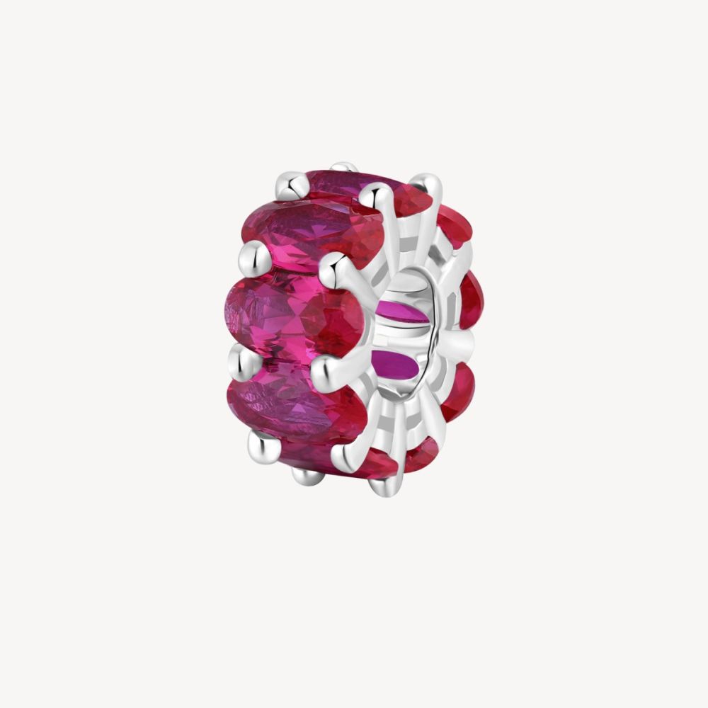 Brosway Charm Argento Oval Cubic Ruby Fancy