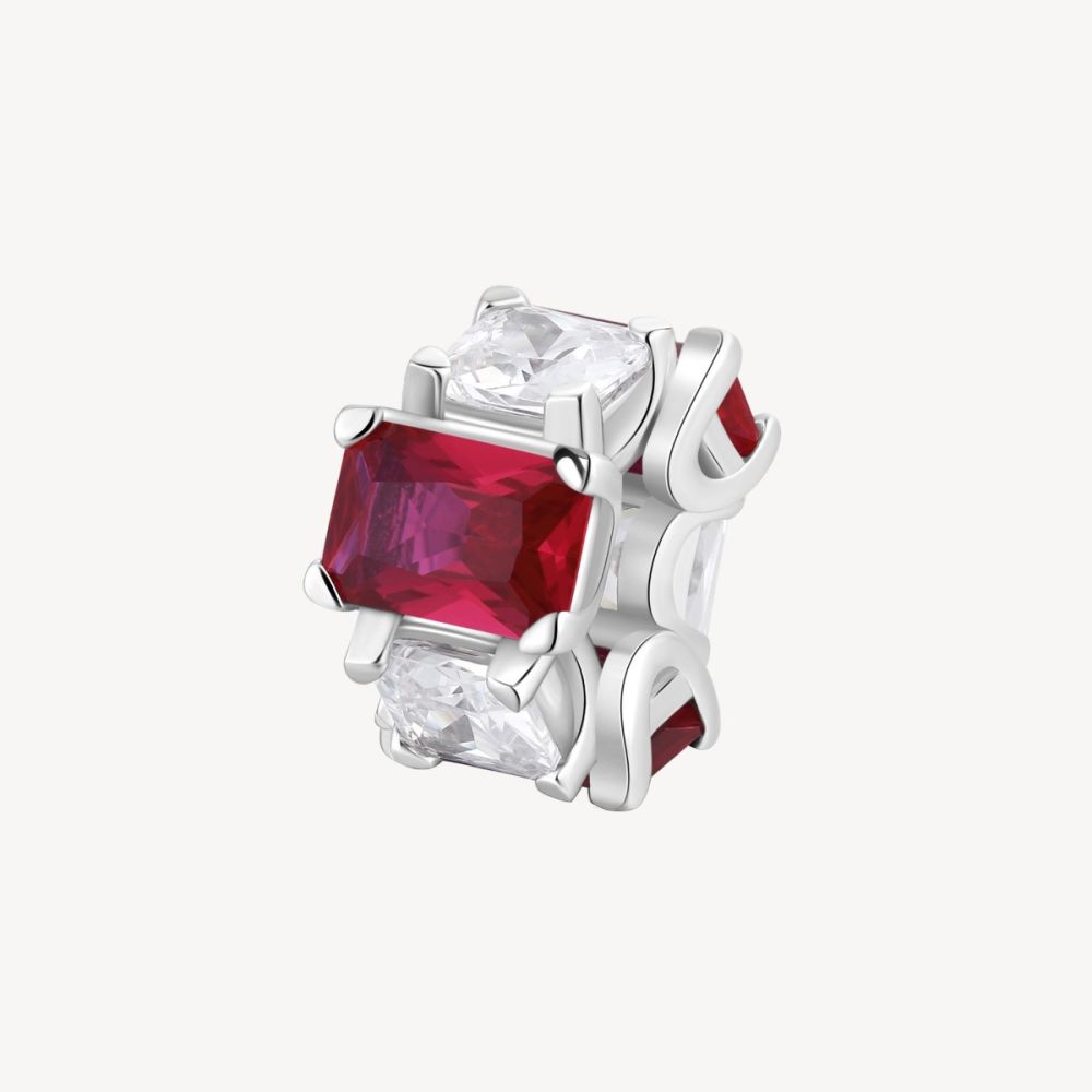 Brosway Charm Argento Square Cubic Ruby Fancy