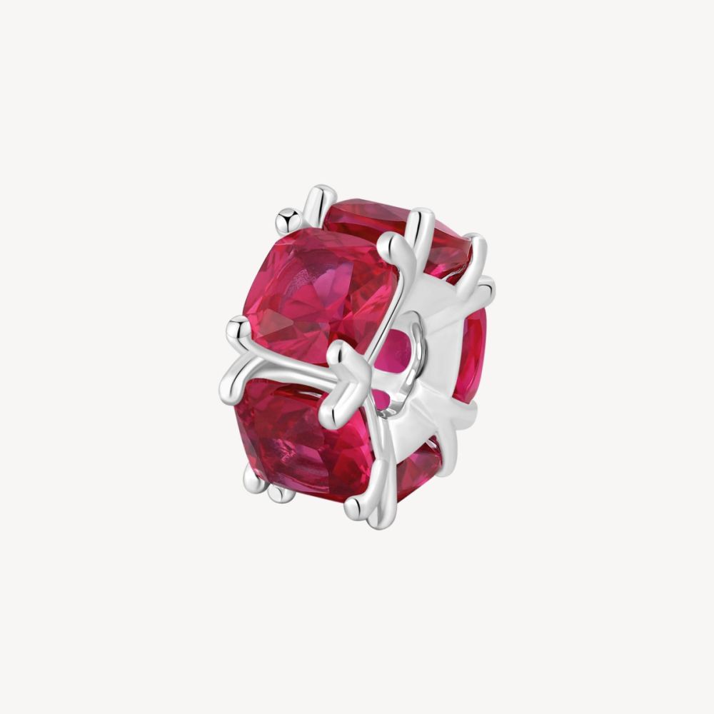 Brosway Charm Argento Cushion Cubic Ruby Fancy