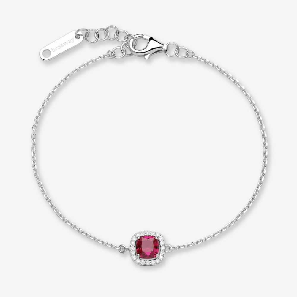 Brosway Bracciale Argento Zircone Rubino Fancy
