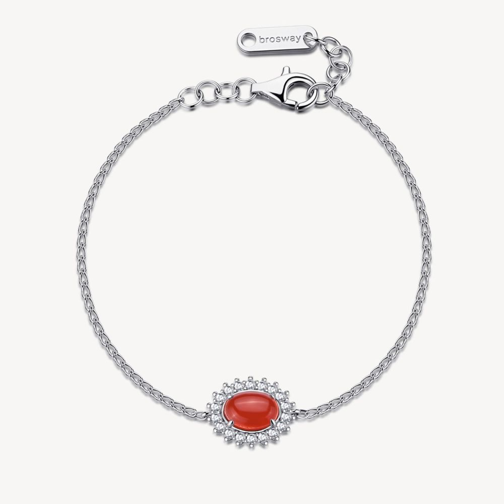 Brosway Bracciale Argento Agata Rossa Fancy