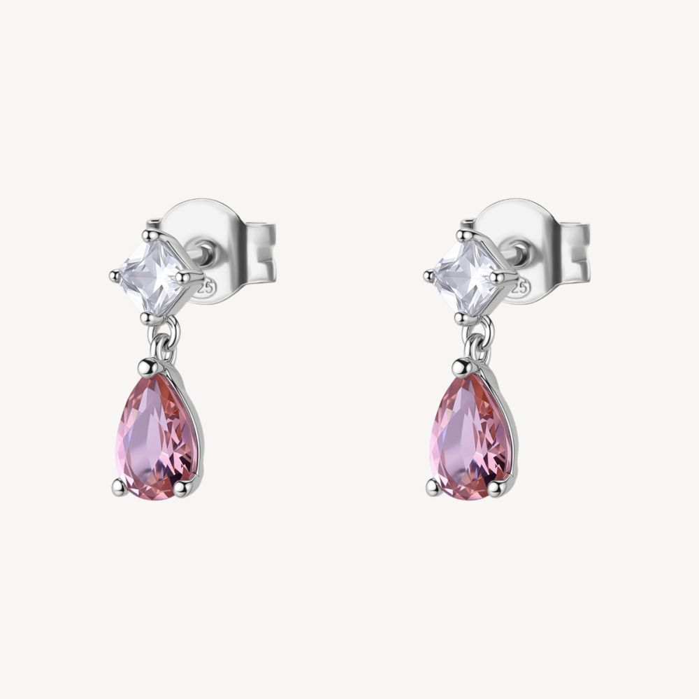 Brosway Orecchini Argento Zirconi Bianchi e Vintage Rose Fancy